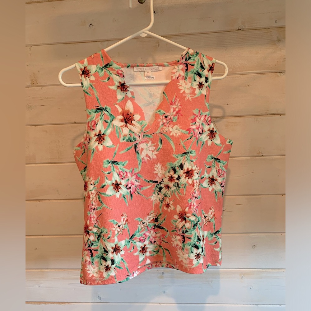 Stella & Ginger | Pink Floral Tank